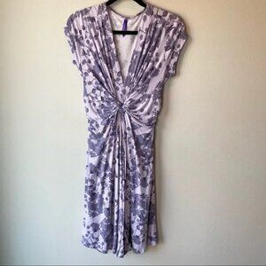 Seraphine Lavender Blossom Knot Front Maternity Dress 8